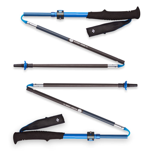Black Diamond Equipment Distance Carbon Flz Trekking/Running Poles Ultra Blue 140cm